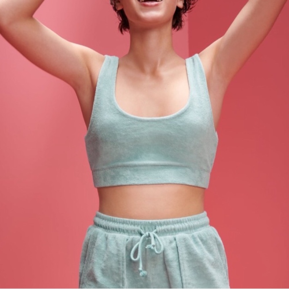Zara terry cloth crop tank top size medium